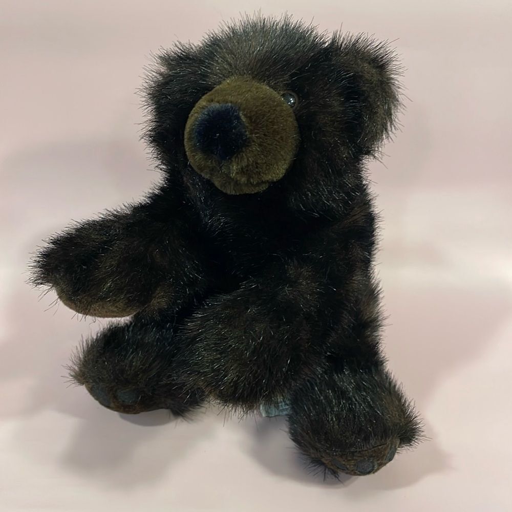 Vintage Russ Berrie Ontario Parks Black/Brown Ursa the Bear 10” Excellent Con…